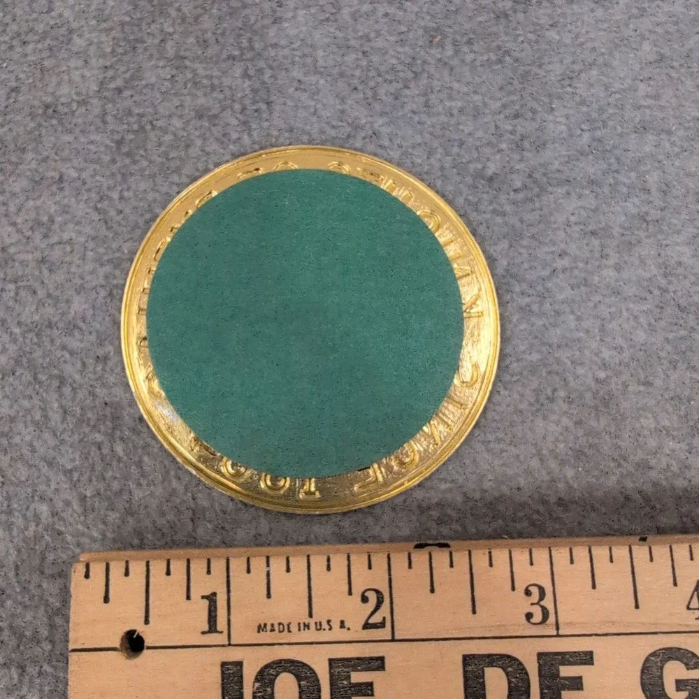 Knights of Pythias FCB Since 1864 Gold Tone Enamel Medallion Paperweight Emblem - Picture 2 of 2